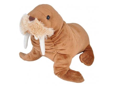 PELUCHE MORSE BRUN 28 CM - CUDDLEKINS - WILD REPUBLIC - 22465