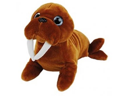 PELUCHE MORSE BRUN 34 CM - DOUDOU ANIMAUX MARINS