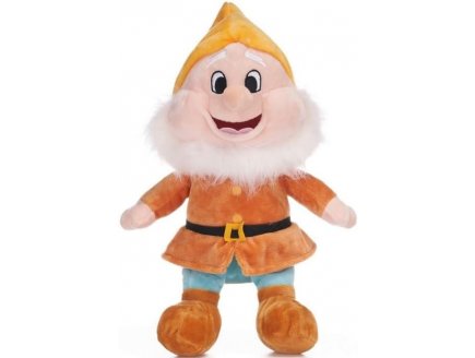 Peluche nain joyeux 38 cm - collection blanche et les 7 nains - peluche licence Disney