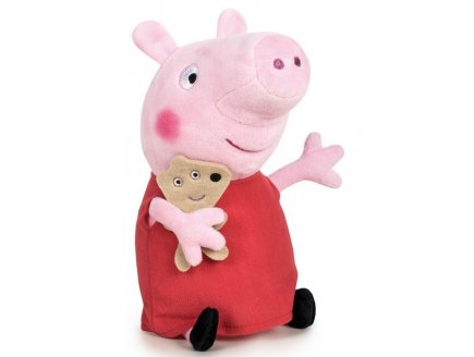 PELUCHE PEPPA PIG AVEC SON NOUNOURS 32 CM - PELUCHE LICENCE PEPPA LE COCHON