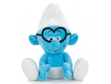 PELUCHE SCHTROUMPF A LUNETTES 33 CM - DOUDOU LICENCE : COLLECTION SCHTROUMPF