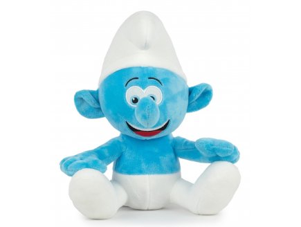 Peluche schtroumpf Classique assis 27 cm - doudou licence : collection schtroumpf