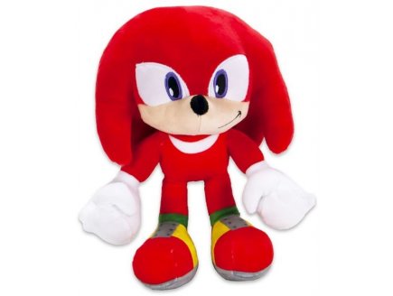PELUCHE SONIC KNUCKLES HERISSON ROUGE 29 CM - AMIS DE SONIC - PELUCHE LICENCE