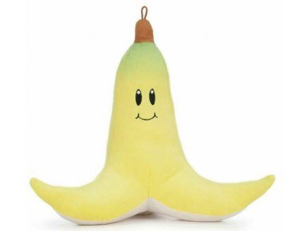 PELUCHE SUPER MARIO KART - BANANE JAUNE 35 CM - POISSON ROUGE - NINTENDO - PELUCHE LICENCE