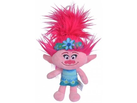 PELUCHE TROLLS WORLD TOUR POPPY ROBE BLEU 21 CM - PELUCHE LICENCE DREAMWORKS