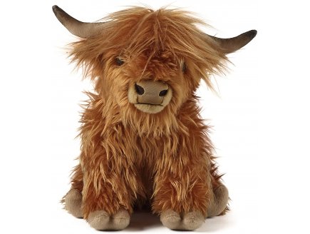 PELUCHE VACHE HIGHLAND AVEC SON 33 CM - LIVING NATURE - AN341