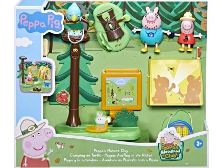 PEPPA LE COCHON FAIT DU CAMPING EN FORET - 6 PIECES + 2 FIGURINES PEPPA PIG - MINI UNIVERS