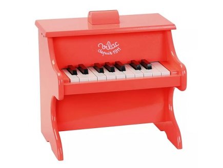 PIANO CRAZY ORANGE EN BOIS 18 TOUCHES + PARTITIONS - VILAC - 8364 - JOUET MUSICAL