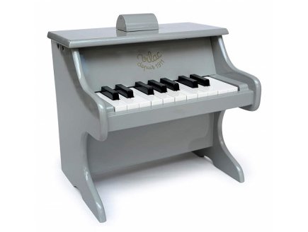 Piano gris en bois 18 touches + partitions - Vilac - 50831 - jouet musical