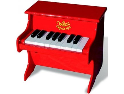 PIANO ROUGE EN BOIS - VILAC - 8317 - JOUET INSTRUMENT DE MUSIQUE