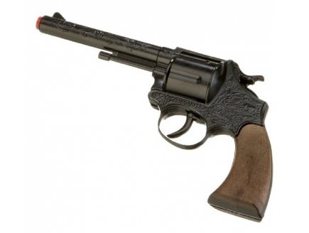 PISTOLET COW BOY 12 COUPS EN METAL ET PLASTIQUE - GONHER - 766