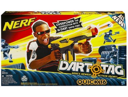 PISTOLET NERF DART TAG QUICK 16 - HASBRO - 94523 - JEU PLEIN AIR