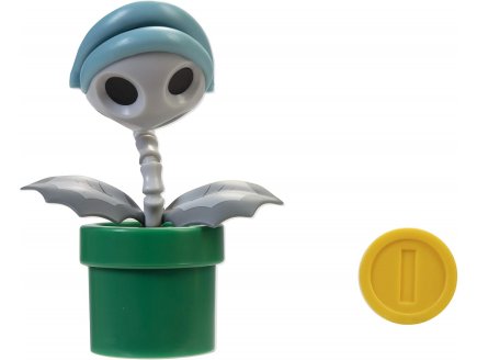 Plante piranh'os avec piece : figurine super mario 11 cm - figurine