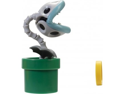 Plante piranh'os avec piece : figurine super mario 11 cm - figurine