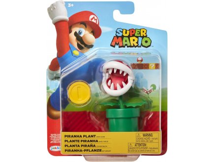 PLANTE PIRANHA AVEC PIECE : FIGURINE SUPER MARIO 11 CM - FIGURINE