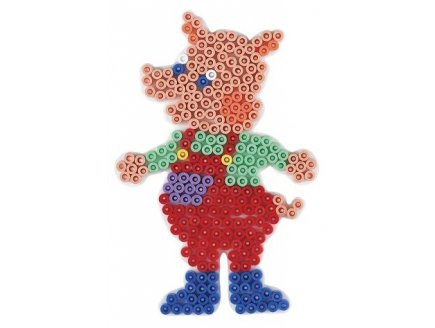 Plaque Hama cochon pour perles a repasser midi - loisirs creatifs - 318