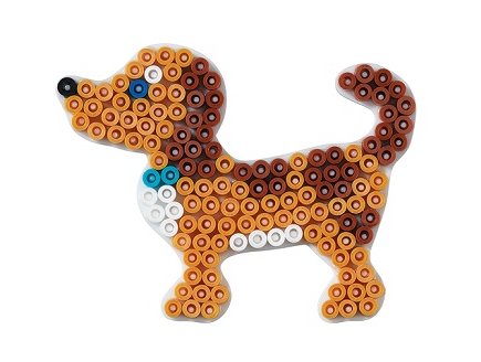 Plaque Hama petit chien pour perles a repasser midi - loisirs creatifs - 326