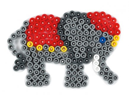 Plaque Hama petit elephant pour perles a repasser midi - loisirs creatifs - 319