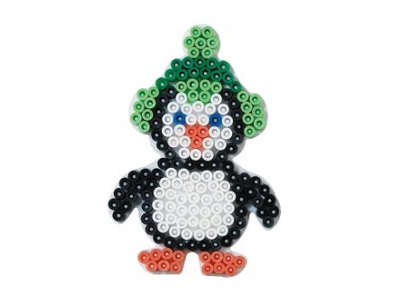 Plaque Hama petit pingouin pour perles a repasser midi - loisirs creatifs - 325