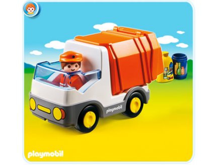 PLAYMOBIL 1.2.3 6774 CAMION POUBELLE