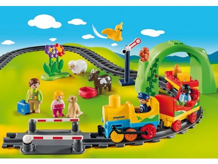 PLAYMOBIL 1.2.3 70179 TRAIN AVEC PASSAGERS ET CIRCUIT