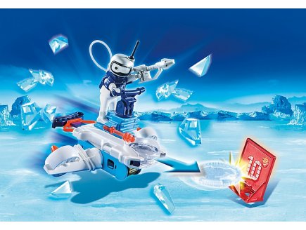 PLAYMOBIL ACTION 6833 ANDROIDE DE GLACE AVEC LANCE DISQUES