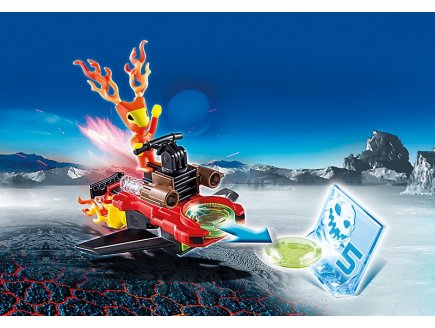 PLAYMOBIL ACTION 6834 ROBOT DE FEU AVEC LANCE DISQUES