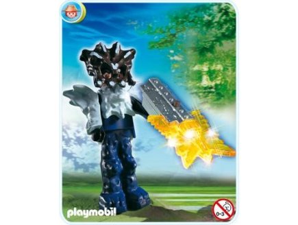 PLAYMOBIL CHASSEURS DE TRESORS 4849 GARDIEN DU TEMPLE AVEC ARME LUMINEUSE ORANGE