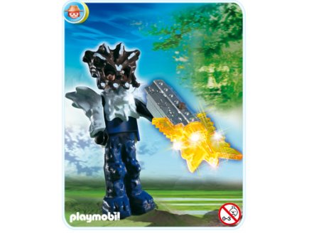 PLAYMOBIL CHASSEURS DE TRESORS 4849 GARDIEN DU TEMPLE AVEC ARME LUMINEUSE ORANGE