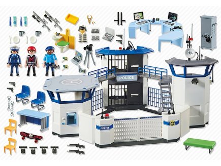 Playmobil city action 6919 commissariat de police avec prison