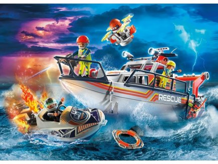 Playmobil City Action 70140 Bateau des sauveteurs en mer