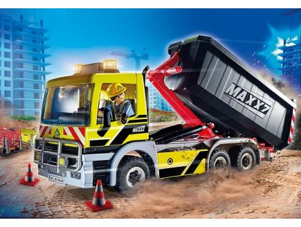 Playmobil city action 70444 camion avec benne et plateforme interchangeables