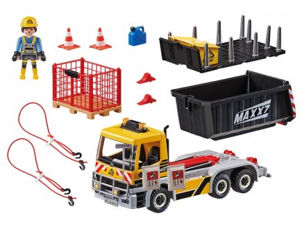 Playmobil city action 70444 camion avec benne et plateforme interchangeables