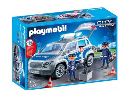 PLAYMOBIL CITY ACTION 9053 VOITURE DE POLICIERS AVEC GYROPHARE ET SIRENE