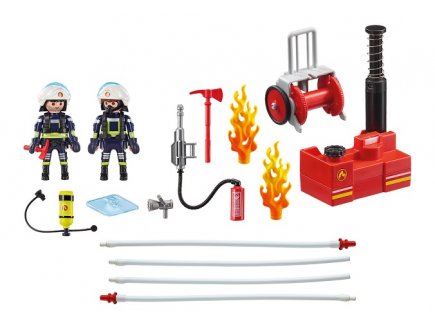 Playmobil city action 9468 pompiers avec materiel d'incendie