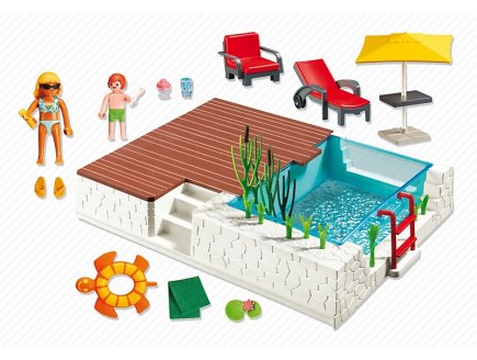 Playmobil city life 5575 piscine avec terrasse