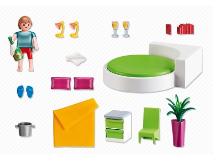 Playmobil city life 5583 chambre avec lit rond