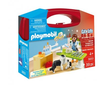 PLAYMOBIL CITY LIFE 5653 VALISETTE VETERINAIRE ET ANIMAUX