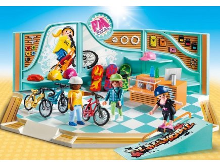 PLAYMOBIL CITY LIFE 9402 BOUTIQUE DE SKATE ET VELOS