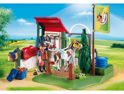 PLAYMOBIL COUNTRY 6929 BOX DE LAVAGE POUR CHEVAUX