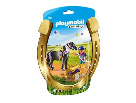 PLAYMOBIL COUNTRY 6970 PONEY A DECORER ETOILE