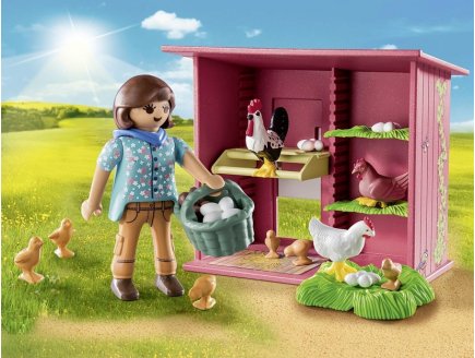 Playmobil Country 71308 Agricultrice et poulailler