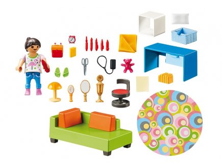 Playmobil dollhouse 70209 chambre d'enfant avec canape-lit