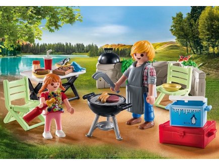 PLAYMOBIL FAMILY FUN 71427 BARBECUE AVEC PAPA ET ENFANT