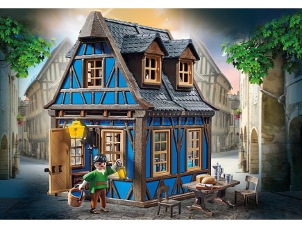 Playmobil History M�di�val 70958 Maison bleue � colombages