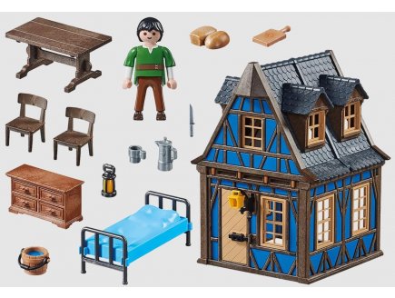 Playmobil History M�di�val 70958 Maison bleue � colombages