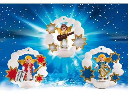 PLAYMOBIL NOEL 5591 DECORATIONS POUR ACCROCHER AU SAPIN - 3 ANGES DE NOEL 