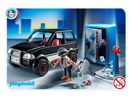 4059 Voiture et cambrioleur de coffre-fort Playmobil Jeu de construction