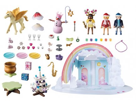 Playmobil princess magic 71348 calendrier de l'avent arc en ciel - noel 2023