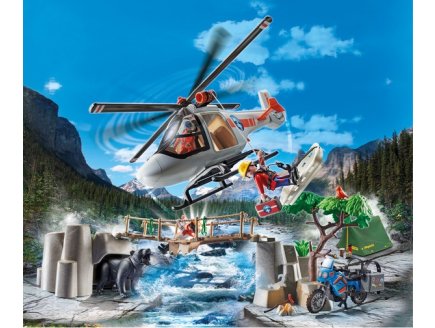 PLAYMOBIL RESCUE ACTION 70663 UNITES DE SECOURISTES AVEC HELICOPTERE